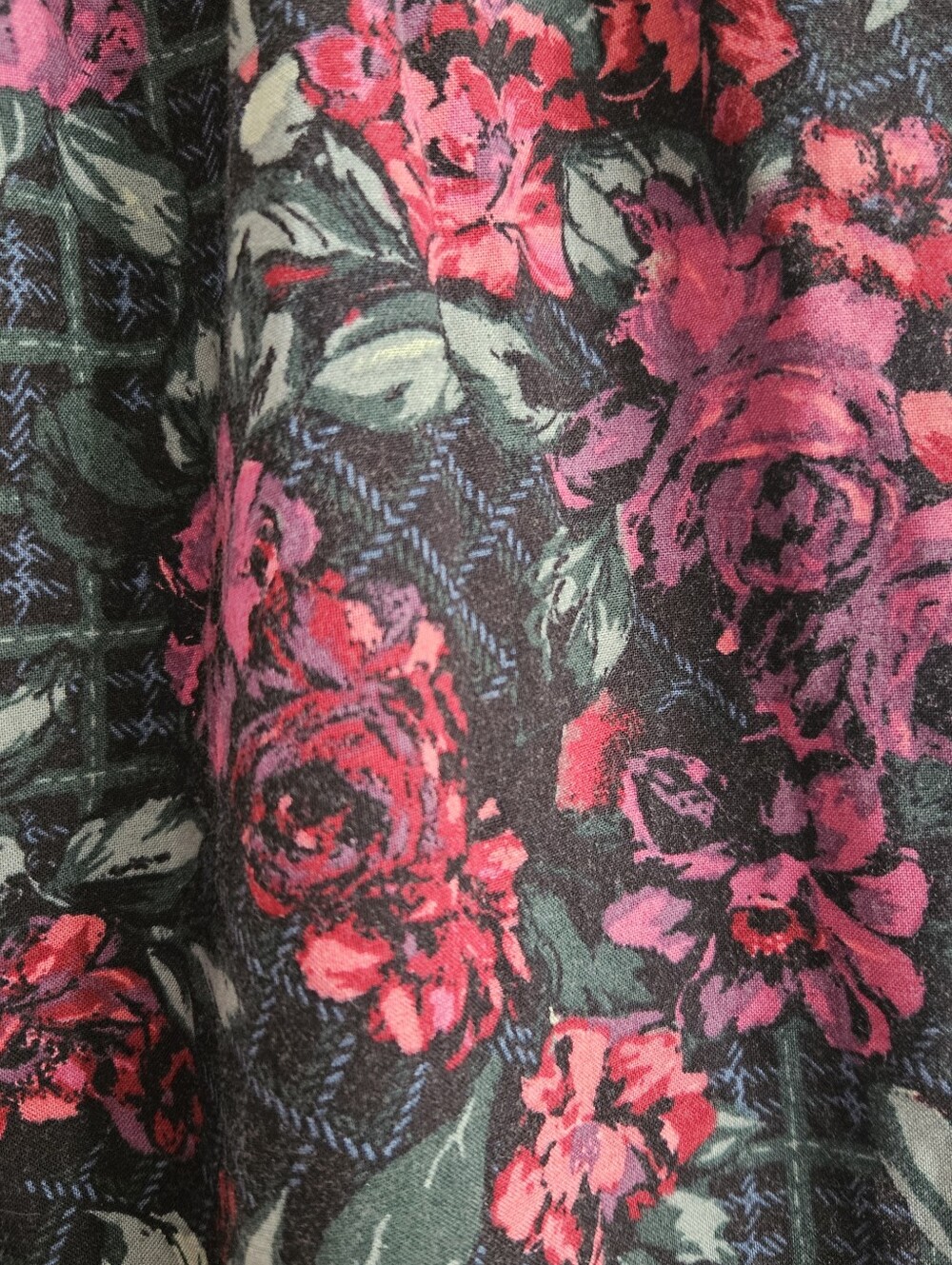 Vintage 90s Maggie Lawrence Floral Button Front Tulip Skirt - Picture 8 of 9